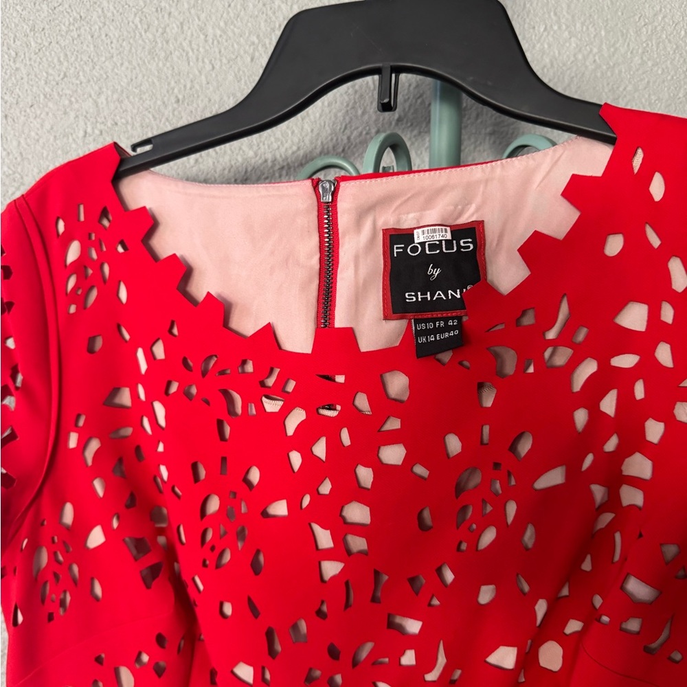Chic Scarlet Lace Mini Dress size 10 - Picture 5 of 5